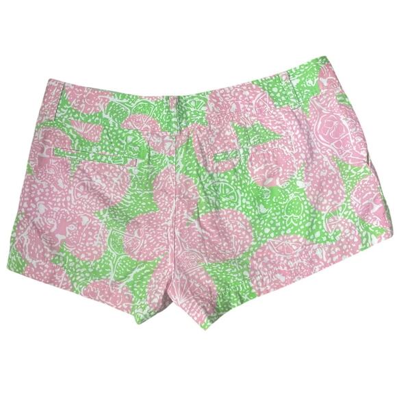 Lilly Pulitzer 3” Walsh Shorts in Limeade Cheat Ya Print Size 8 - Picture 3 of 6